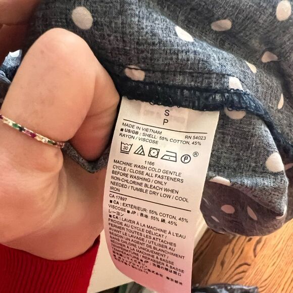 Banana Republic Navy White Polka Dot Midi Dress Tiered Halter Flowy Preppy Sz S - Picture 8 of 10